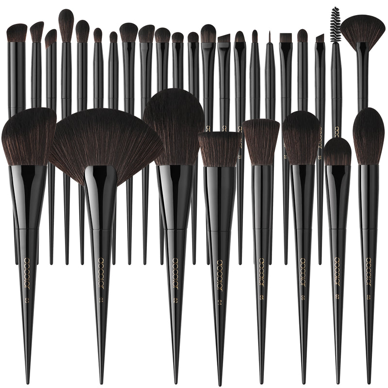 Obsidiana- Juego de brochas de maquillaje de 30 piezas