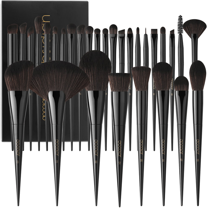 Obsidiana- Juego de brochas de maquillaje de 30 piezas