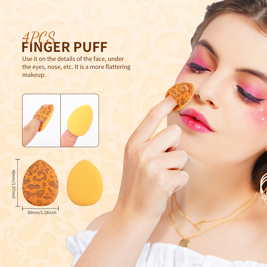 Juego de brochas de maquillaje Leopard -14 piezas