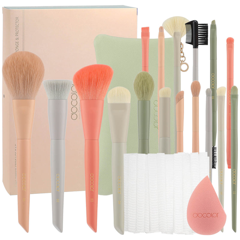 Morandi brochas de maquillaje 17 piezas