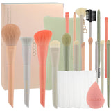 Morandi brochas de maquillaje 17 piezas