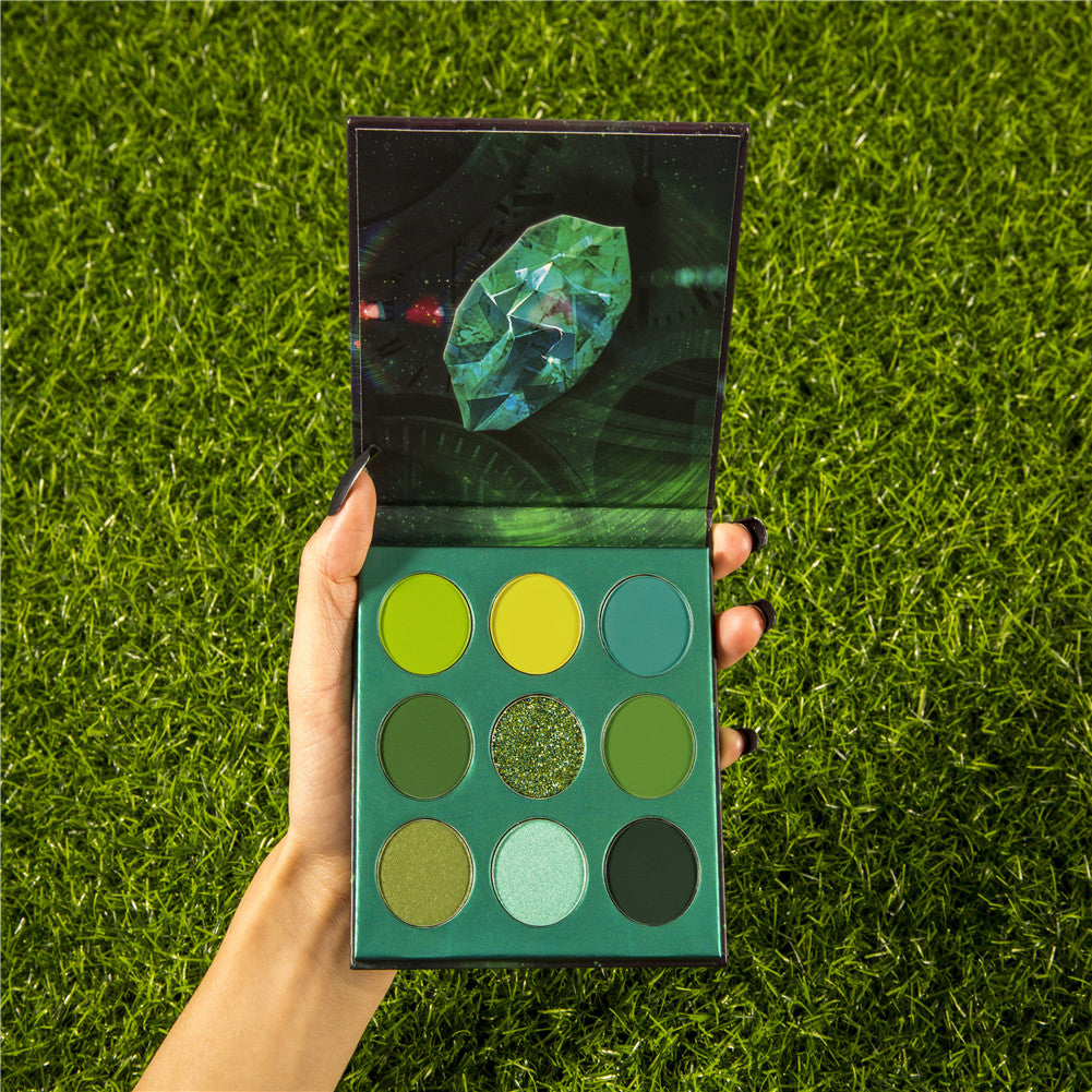 Gemstone Collection - 9 colores paletas de sombras (TIME)-Serie VERDE
