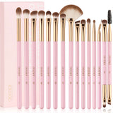 Soft Pink - Juego de 15 brochas para ojos