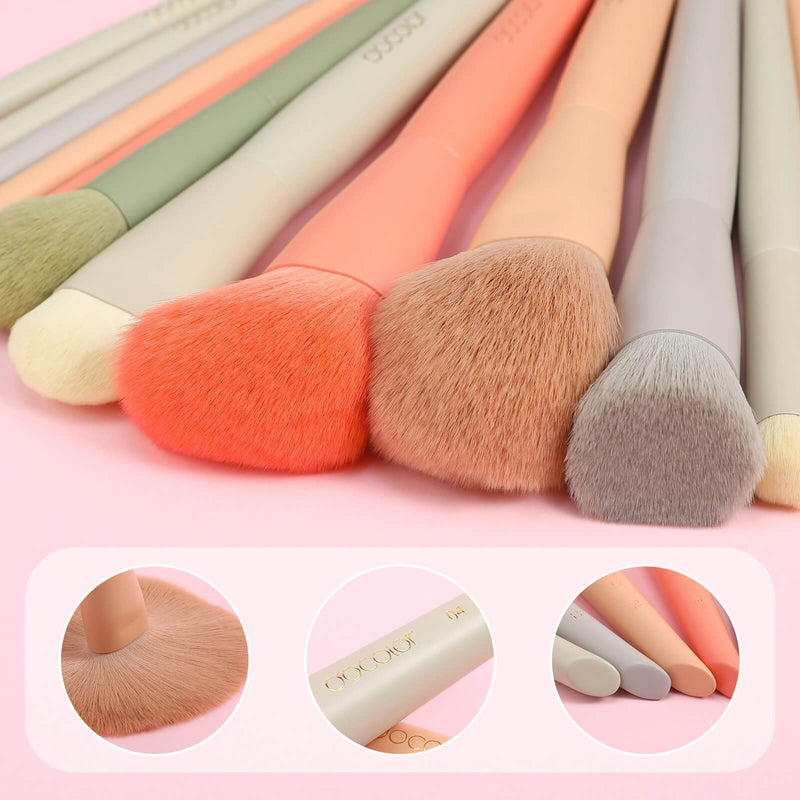 Este juego de brochas de maquillaje Docolor Morandi incluye 17 brochas, brocha para base, brocha kabuki, brocha para polvos, brochas para mezclar, brochas para sombras de ojos, brochas para cejas, esponjas de maquillaje, bolsa de maquillaje,docolor brushes,docolor cosmetics