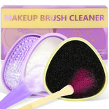 Limpiador de brochas de maquillaje Docolor - Paquete de caja de limpieza rápida y caja de jabón de limpieza en húmedo