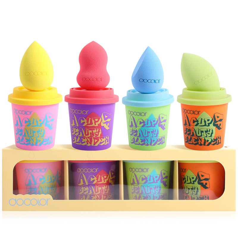 Colección de esponjas de maquillaje divertidas-4 piezas