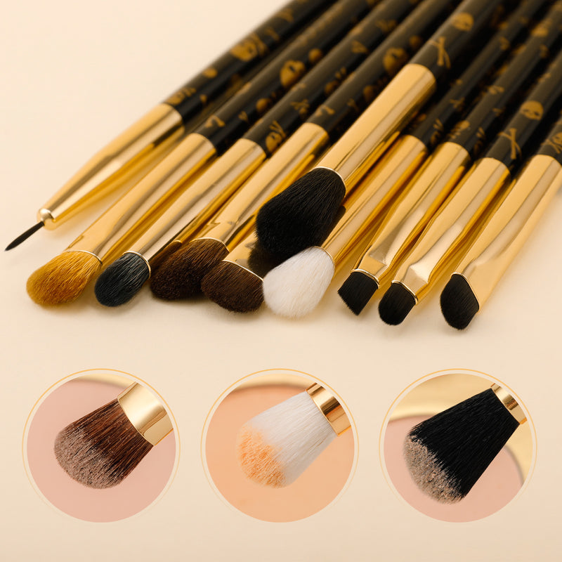 Gótico - Goth 10 Piezas de ojos cepillo del maquillaje de brochas docolor