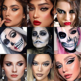 Paleta de sombras de ojos de 72 colores con piedras preciosas (8 paletas)