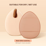 Brocha para base de maquillaje ultrafina Docolor con dos mini esponjas aplicadoras.