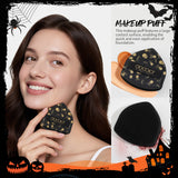 Kit de maquillaje de Halloween con 5 pinceles, paleta de sombras de ojos temática, esponjas de maquillaje y 3 tatuajes de cicatrices.