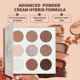 Paleta de sombras de ojos de 72 colores con piedras preciosas (8 paletas)