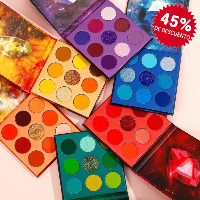 paleta de sombras de ojos marvel de piedras preciosas