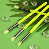 Set de 4 pinceles de ojos verde neón