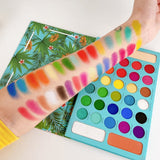 Juego de brochas Dream of Color de 15 piezas con paleta de 34 colores tropicales